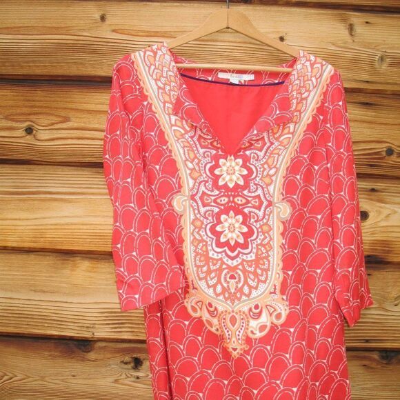 Boden Ingrid Red Silk Dress - Picture 5 of 9